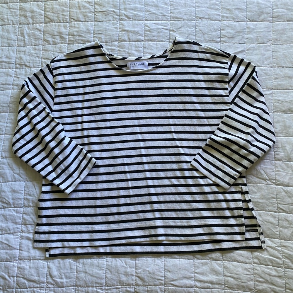 Everlane Striped Long Sleeve Tee